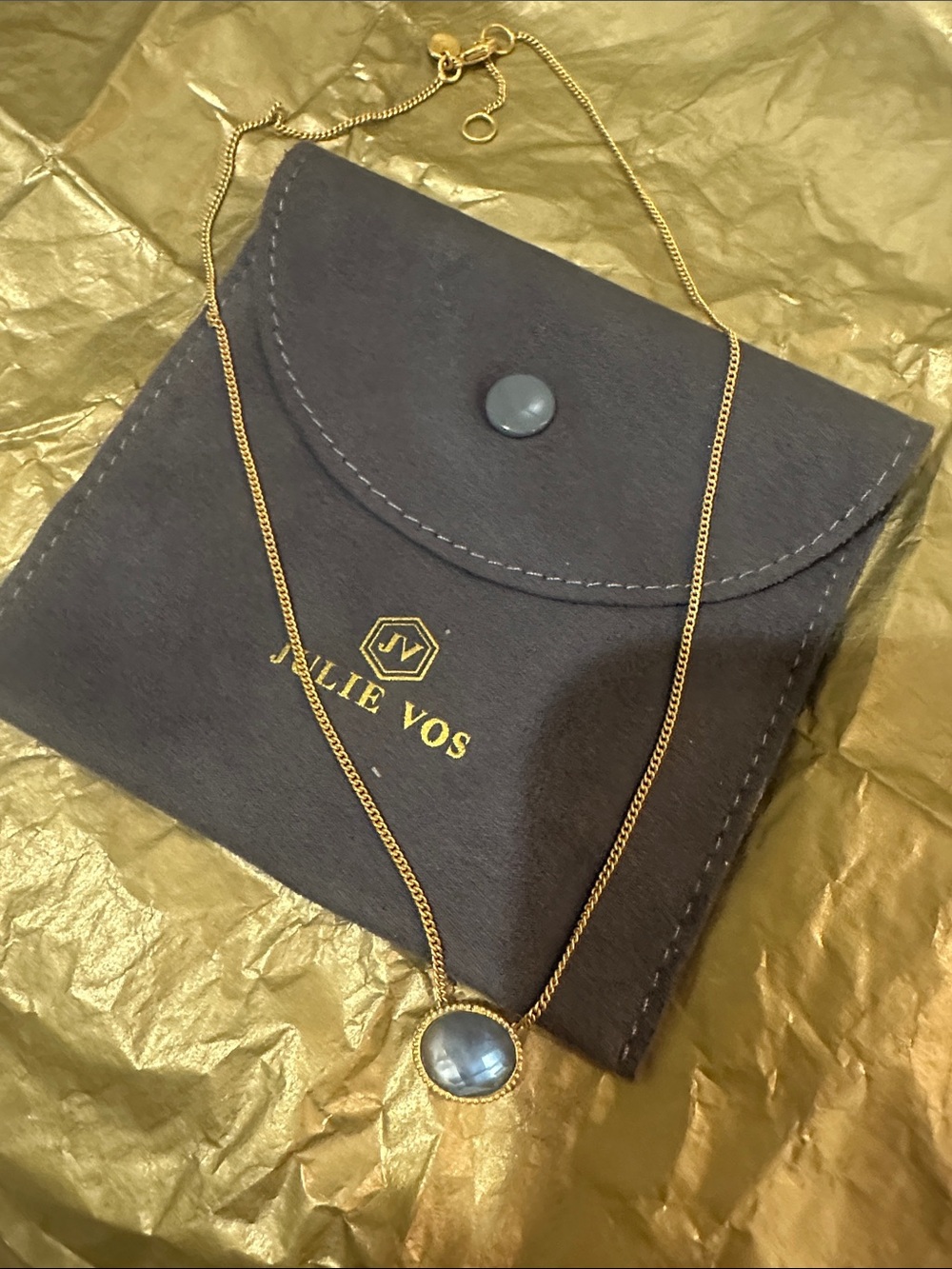 Julie Vos blue pendant necklace